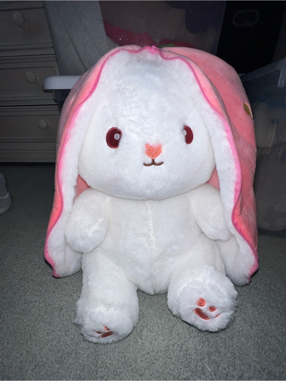 Plush White Bunny